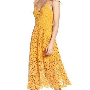 ASTR The Label Lace A Line Midi Dress, Size Small
